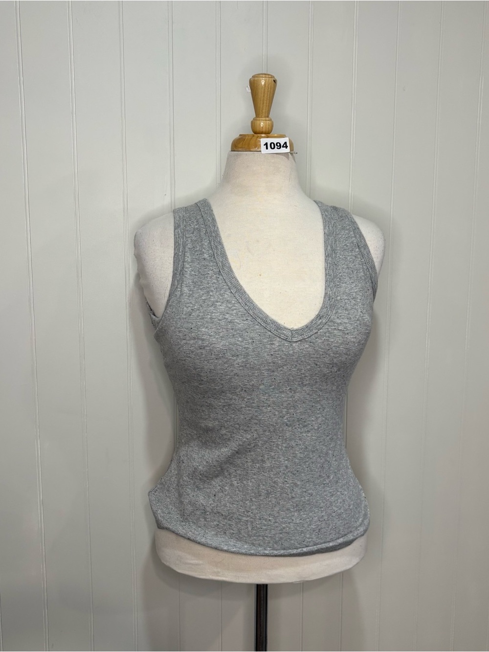 OGL Grey Ribbed V-Neck Tank Top | Wardrobe Essential | Casual Basic | Layering